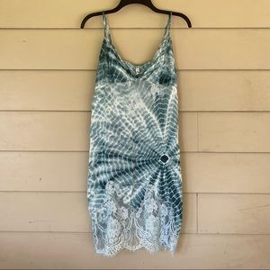 Free People tie dye slip dress